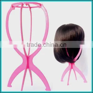 Wholesale Cheap Plastic Wig Stand,Hair Extension Tool Pink Wig Display Stand thumbnail-1
