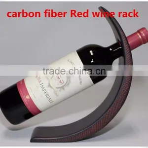 100% Real Carbon Fiber Wine Bottle Holder Red Wine Display Rack thumbnail-1