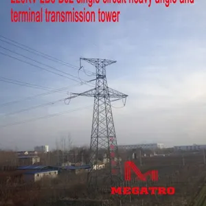 MEGATRO 220KV 2B5 DJ2 Single Circuit Heavy Angle and Terminal Transmission Tower thumbnail-3