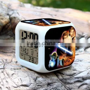 Super Hot Selling LED Digital Clock Clock for Kids Gift ,promotion 7 Colors Changing Colorful Alarm Clock thumbnail-1