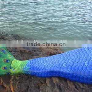 Swimmable Kids 6-12 Years Peacock Mermaid Tail Swimsuit for Girls thumbnail-2