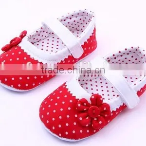 Spring&Autumn Polka Dot Flower Soft Sole Infant Baby Shoes thumbnail-4