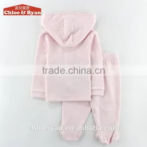 100% Cotton Long Sleeve Clothes Baby Girl Sleep Pink Infant Wear thumbnail-6