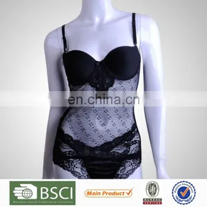Hot Sale Black Lace Transparent Sexy Camisole thumbnail-1