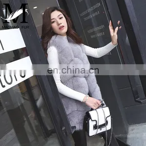 New Fashion Genuine Fox Fur Vest Women Formal Waistcoat For Women Waistcoat Designs For Girls thumbnail-3