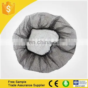 Food Processing 21'' Black Disposable Nylon Hairnet thumbnail-3
