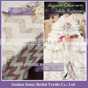 TR062A Hot Sale Black and White Striped Wedding Table Runners thumbnail-2