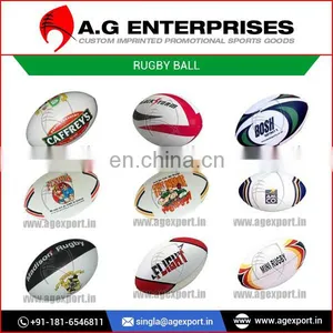 Promotional Cheap Rugby Ball / PU / PVC / Real Leather Rugby Ball Manufacturer thumbnail-1