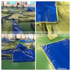 Heavy Duty Tarpaulin, High Density Woven Polyethylene and Double Laminated, 180g/sqm, Blue/Green thumbnail-1
