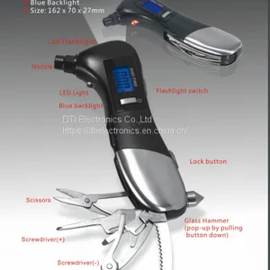 Auto Emergency Tool With Digital Tire Gauge thumbnail-1