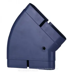 ABS Plastic Wall Mounted Air Vent Pipe 45 Degree Elbow Duct thumbnail-4