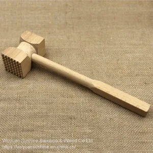 Wooden Meat Tenderizer,Made of Beech Wood thumbnail-2