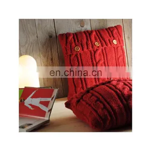 2019 New Design Decorative Plain Knitted Sofa Pillow Case Decorative thumbnail-6