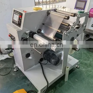 Small Cheap Aluminium Foil Household Foil PE Cling Film Roll Rewinding Machine thumbnail-1