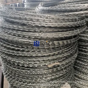 Hot Dipped Heavy Galvanized Razor Wire BTO-22 Concertina 980mm Diameter thumbnail-4