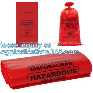 BIOHAZARD AUTOCLAVABLE,ASBESTOS, MEDICAL WASTE DISPOSAL SACKS, PATIENT BELONGING,SPECIMEN SAMPLING BAG thumbnail-5