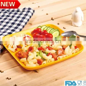 High Quality Food Grade 7"silicone Dinner Plate 3 Compartment Dinner Plate thumbnail-1