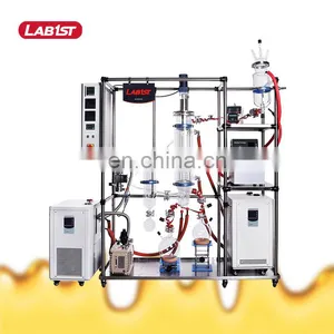 Lab Glass Shortpath Wiped Film Molecular Distillation Machine thumbnail-1