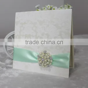 Ideal New Flower Flocking Elegant Luxurious Wedding Invitation Card thumbnail-4