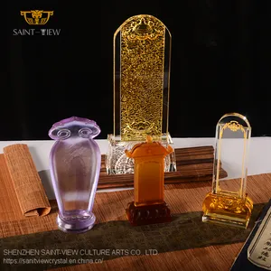 No Oxidation Customization Crystal Glass Engrave Name Consecrate Deities Ancestor Memorial Tablet thumbnail-5