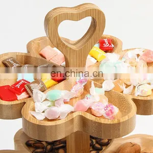 Large Capacity Wedding Cupcake Holder Cake Stand Bamboo Serving Tray Fruit Candy Display Tower thumbnail-1