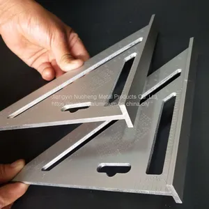 Aluminum 7 Inch Triangular Ruler Metric Measuring Ruler Triangle Angle Protractor thumbnail-1