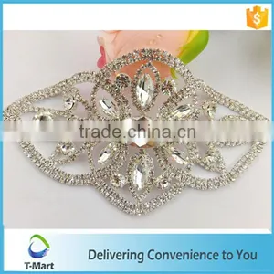 Glitter Crystal Rhinestone Applique for Lady Dress thumbnail-3