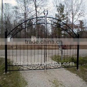 2013 Newest Modern Hand Forged Iron Driveway Gates thumbnail-1
