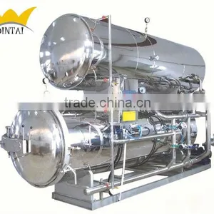 Stainless Steel Double Layer Suitable Meat Production Full-automatic Water Immersion Sterilizing Retort thumbnail-1