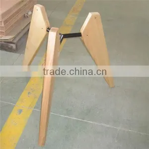 Jean Prouve Round 80cm Wood Dining Table thumbnail-4