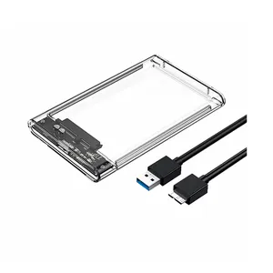 2.5 Inch Transparent HDD SSD Case With USB 3.0 Type C External Laptop SATA Hard Drive Disk Enclosure thumbnail-5