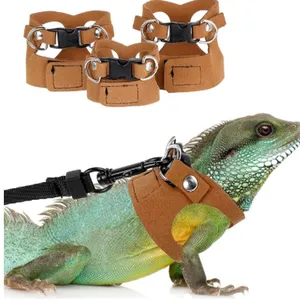 Bearded Dragon Leash and Harness Set, Adjustable Lizard Leash Soft Small Animal Traction Rope, Vest Accessories for Squirrel Rat thumbnail-1