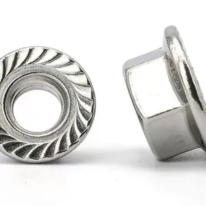 304 Stainless Steel Fasteners, Bolts, Flange Nuts, DIN6923 Anti Slip Nuts thumbnail-4