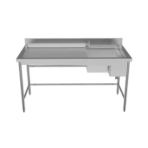Factory Price Restaurant Kitchen Table Commercial Stainless Steel Work Table thumbnail-4
