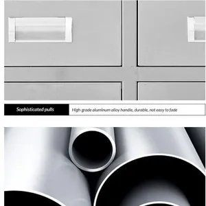 Type 201 Stainless Steel Herbal Cabinet 1400mm | 48-Compartment Dispensing Table for TCM Clinic & Pharmacy thumbnail-3