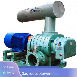 Roots Blower, Made of Cast Iron and Stainless Steel, Customizable, 11kw, for Conveying Gas and Powder Materials, Aquaculture Aeration thumbnail-1