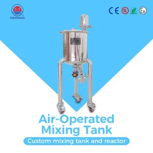 Nanyang Small Single Layer Pneumatic Mixing Tank With Bottom Air Agitator Stainless Steel Chemical Liquid Mixer Blender thumbnail-4
