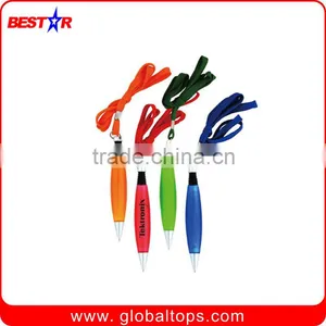 Plastic Ball Pen With Lanyard thumbnail-1