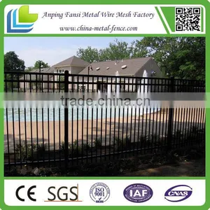 China Supplier Commercial 3 Rails 5ft High Black Powder Coated Swiming Pool Fence thumbnail-6