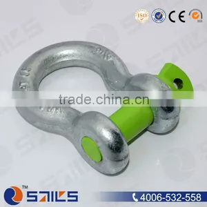 H.D.G. Drop Forged Carbon Steel U.S. Type Galvanized Bow Green Screw Pin Shackle thumbnail-1