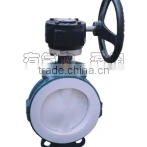 Dupont Lined Butterfly Valve for Chemical Wafer Type thumbnail-1