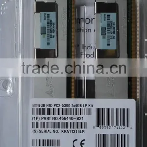 466440-B21 8GB FBD PC2-5300 2 x 4 GB Low Power Dual Rank Kit thumbnail-1