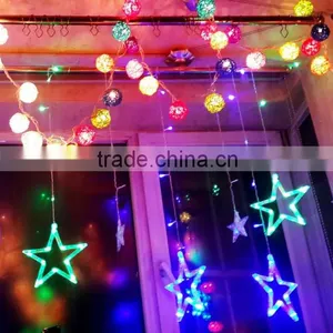Star Curtain Lights LED Christmas Lights Party Wedding Led Night Lighting thumbnail-1
