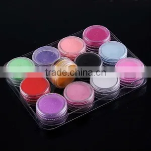 12 Mix Colors Gillter Nail Acrylic Powder for Nail Art Decoration Tips thumbnail-2