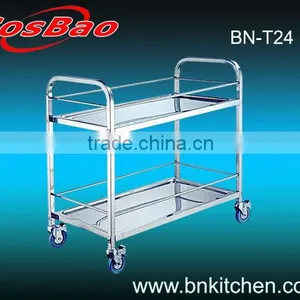Assembled 2 Tiers Stainless Steel Drinks Trolley thumbnail-1