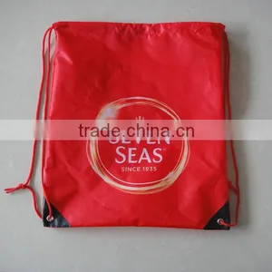 Factory Customized Sublimation 210D/190T Polyester Drawstring Backpack thumbnail-1
