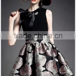 2015 New Floral Printing Tutu A Line Latest Dress Designs thumbnail-4