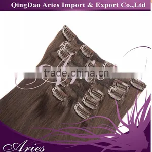 Wholesale 20inch 50cm Clip in Hair Extensions 100% Human Hair Extension 70gram OEM thumbnail-6