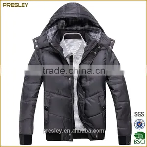 Wholesale Cheap Quality Hot Sale Winter Man Cotton Down Jacket Black Coat thumbnail-3