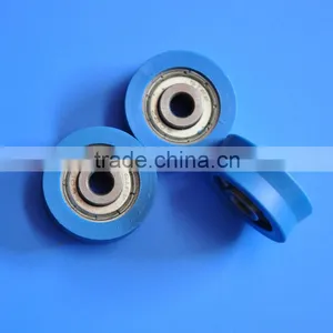 42-0052 pu Roller Heavy Duty Ball Bearing Plastic Nylon v Groove Window Roller Conveyor Sliding Door Roller thumbnail-1